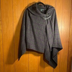 Ralph Lauren Women's Dark Gray Poncho
